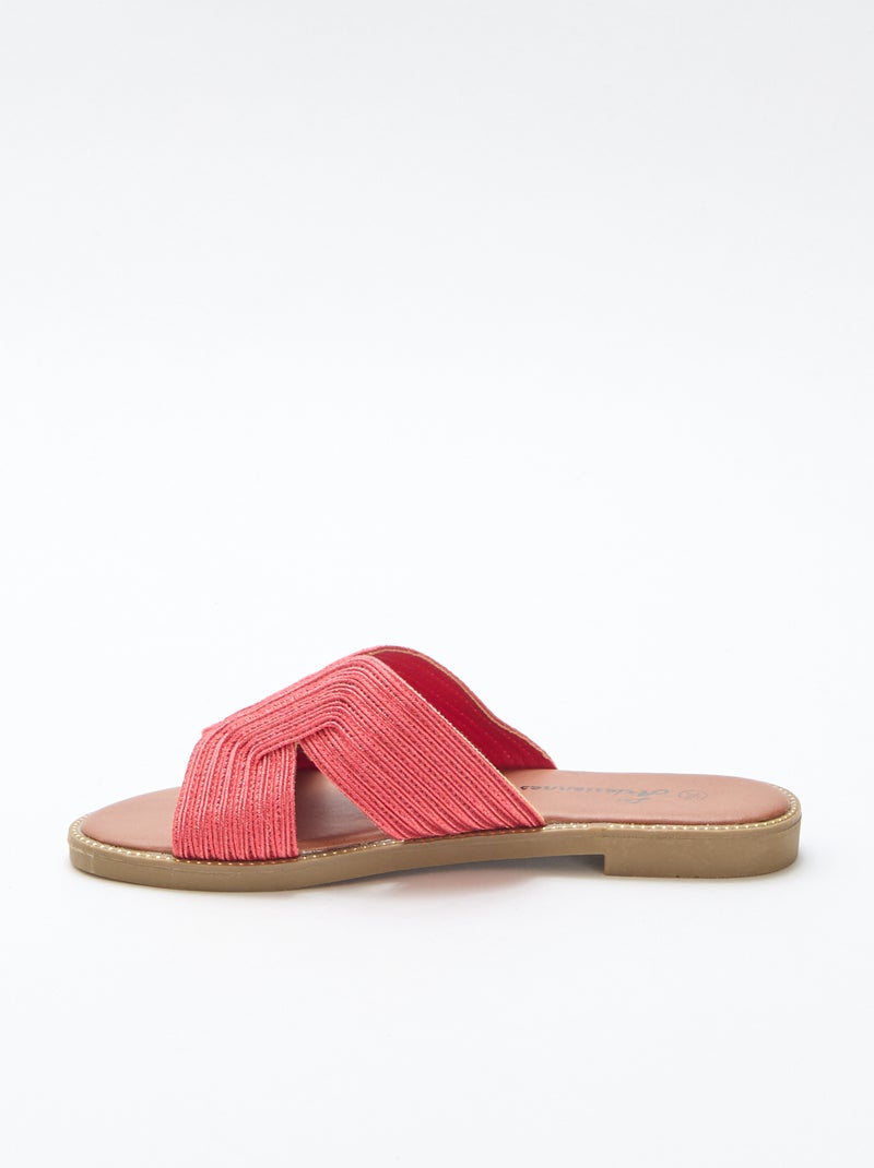 Sandalias de tela Rojo - Kiabi