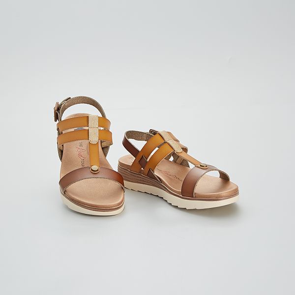Sandalias de tiras Mujer talla 34 a 48 - AMARILLO - Kiabi - 29,00€