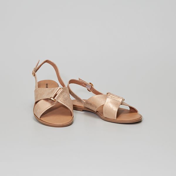Sandalias de tiras cruzadas Mujer talla 34 a 48 - ROSA - Kiabi - 14,00€