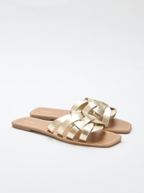 Sandalias de tiras doradas - Kiabi
