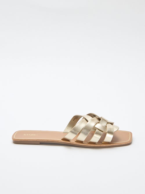 Sandalias de tiras doradas - Kiabi