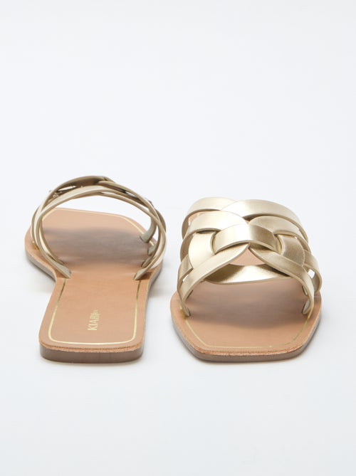 Sandalias de tiras doradas - Kiabi