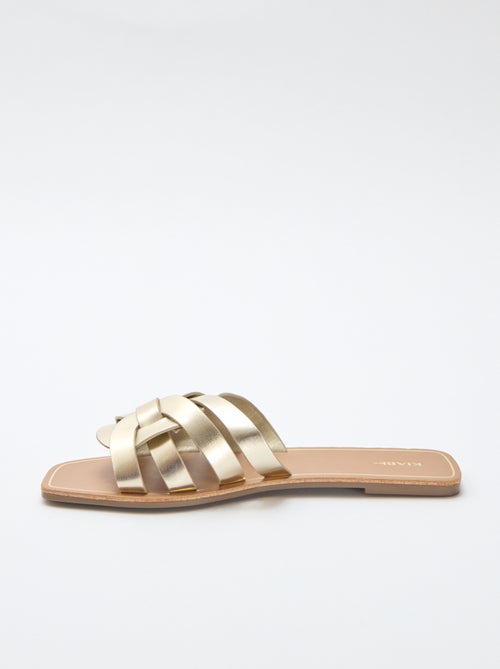 Sandalias de tiras doradas - Kiabi