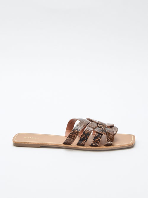 Sandalias de tiras doradas - Kiabi