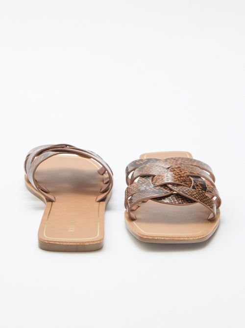 Sandalias de tiras doradas - Kiabi
