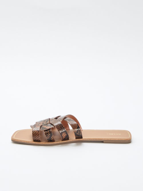 Sandalias de tiras doradas - Kiabi