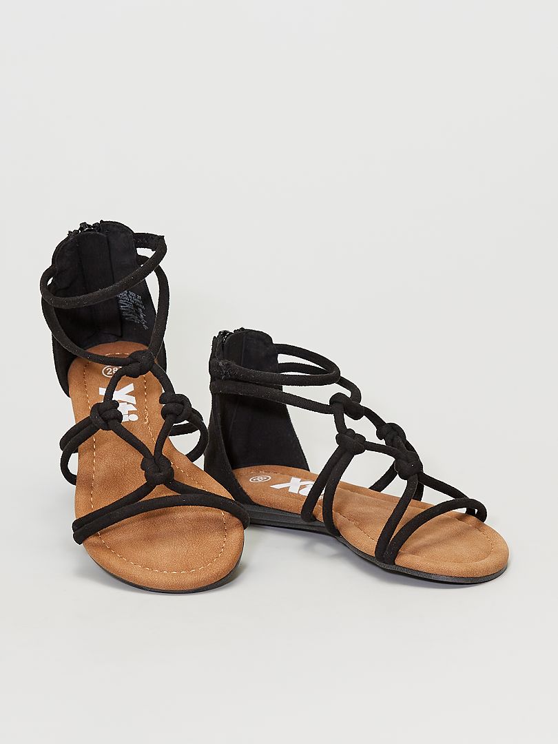 Sandalias de tiras negro - Kiabi