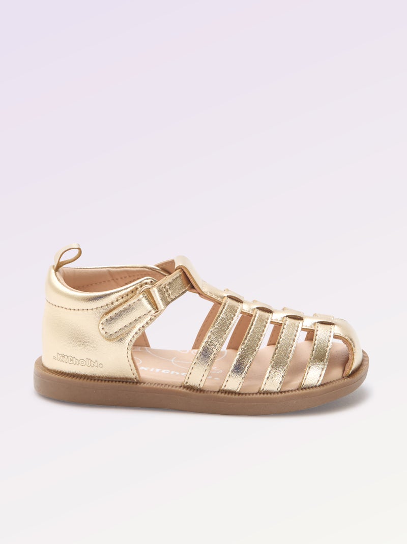 Sandalias de tiras 'primeros pasos' - Kitchoun Amarillo - Kiabi