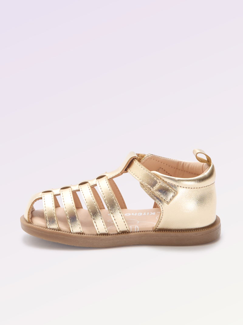 Sandalias de tiras 'primeros pasos' - Kitchoun Amarillo - Kiabi
