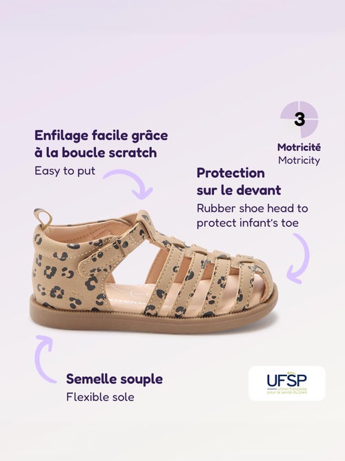 Sandalias de tiras 'primeros pasos' - Kitchoun - Kiabi