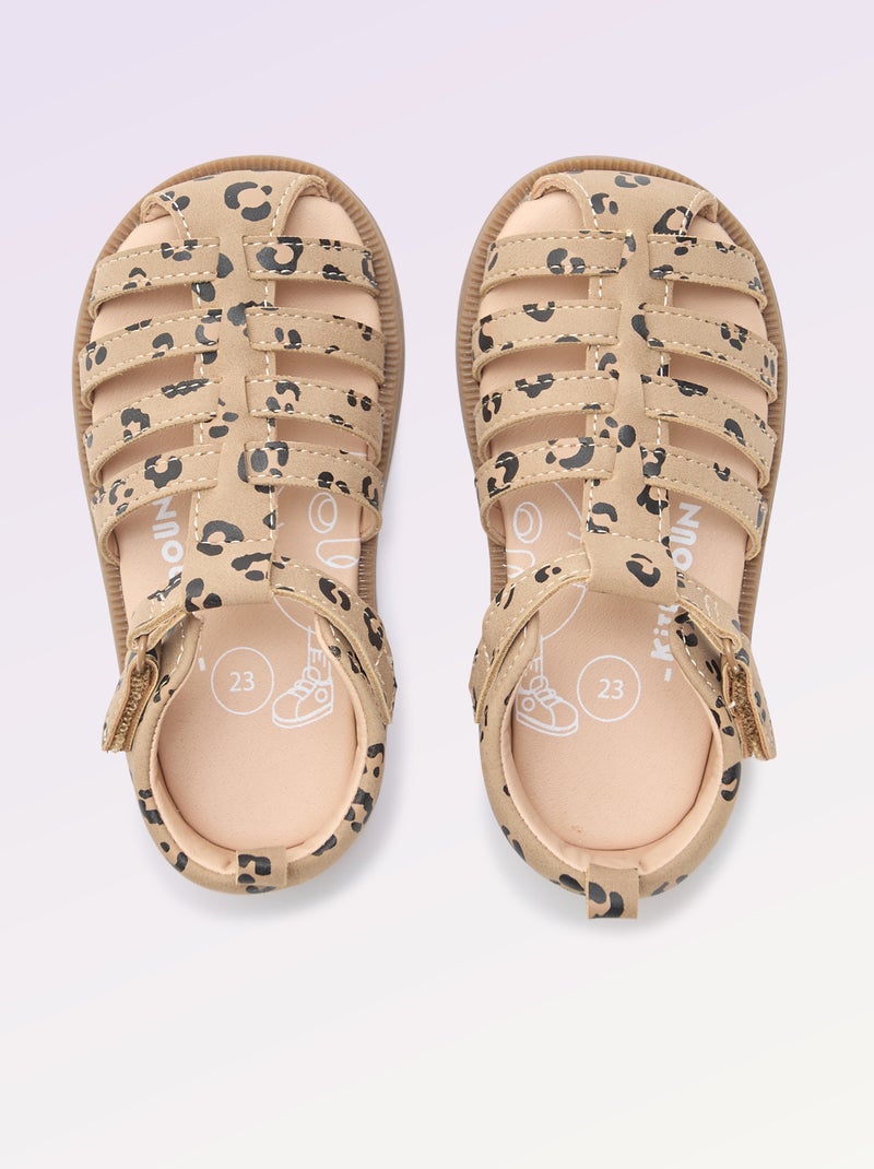 Sandalias de tiras 'primeros pasos' - Kitchoun Marron - Kiabi