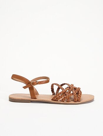 Sandalias de tiras trenzadas