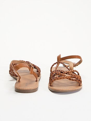 Sandalias de tiras trenzadas