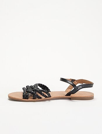 Sandalias de tiras trenzadas