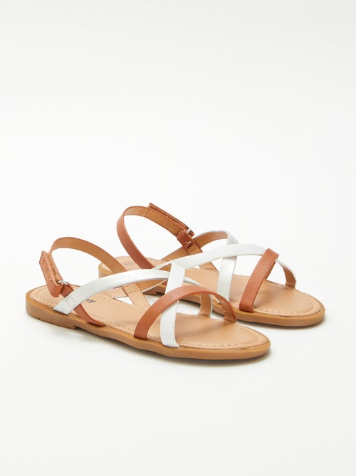 Sandalias de tiras tricolor - Kiabi