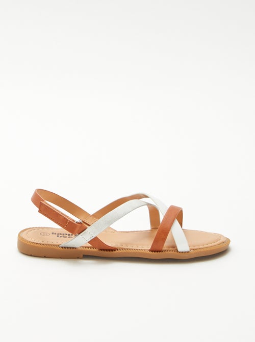 Sandalias de tiras tricolor - Kiabi