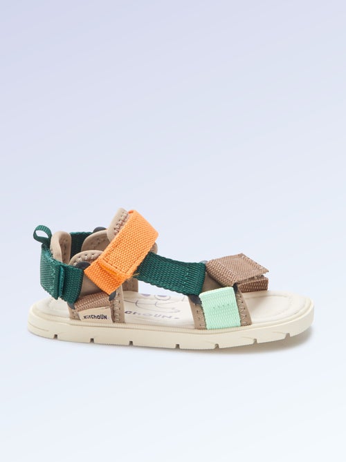 Sandalias de velcro motricidad 4 \'caminar\' - Kitchoun - Kiabi
