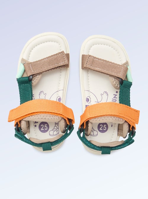 Sandalias de velcro motricidad 4 \'caminar\' - Kitchoun - Kiabi