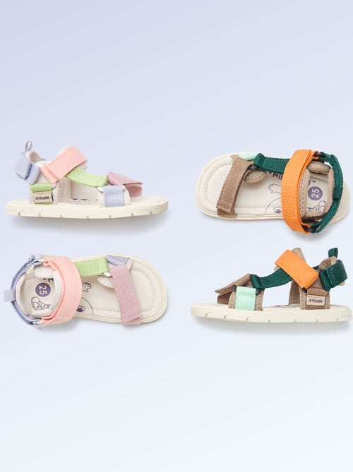 Sandalias de velcro motricidad 4 \'caminar\' - Kitchoun - Kiabi