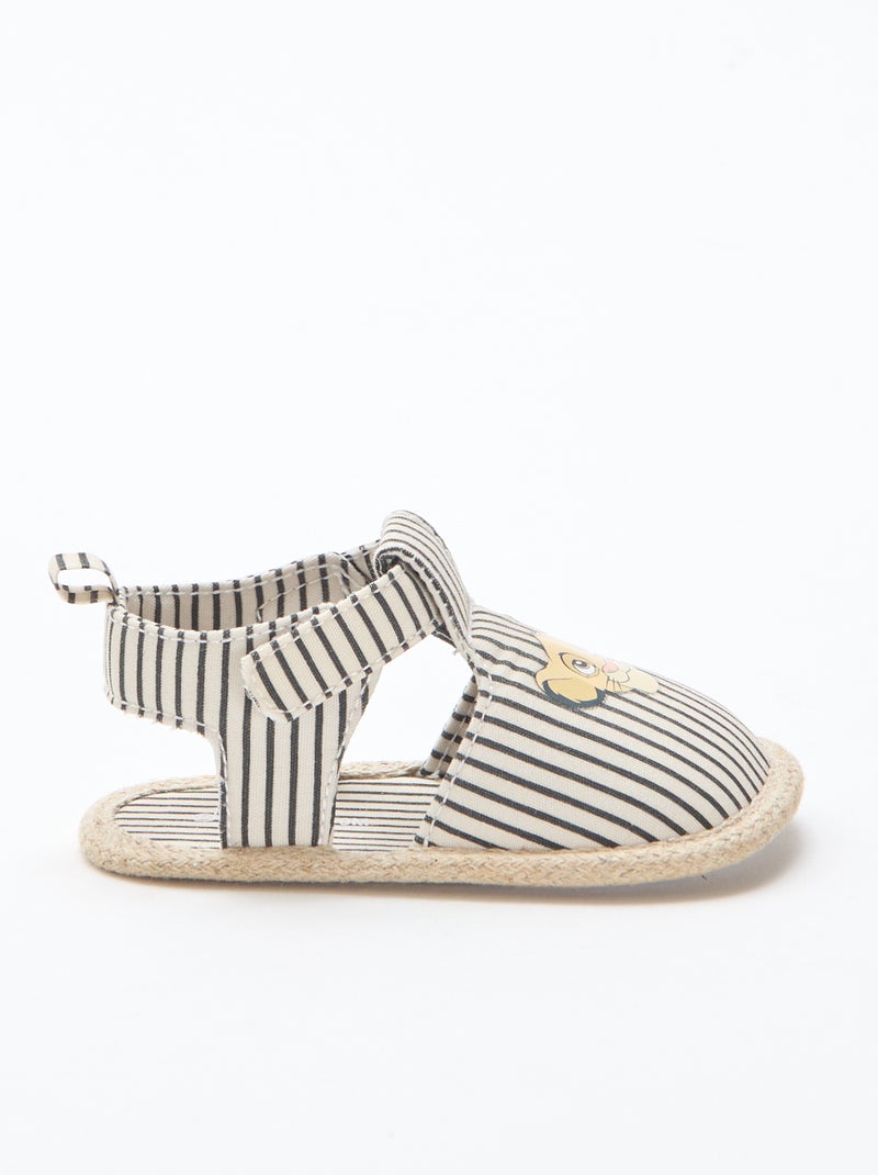 Sandalias 'Disney' de lona Beige - Kiabi