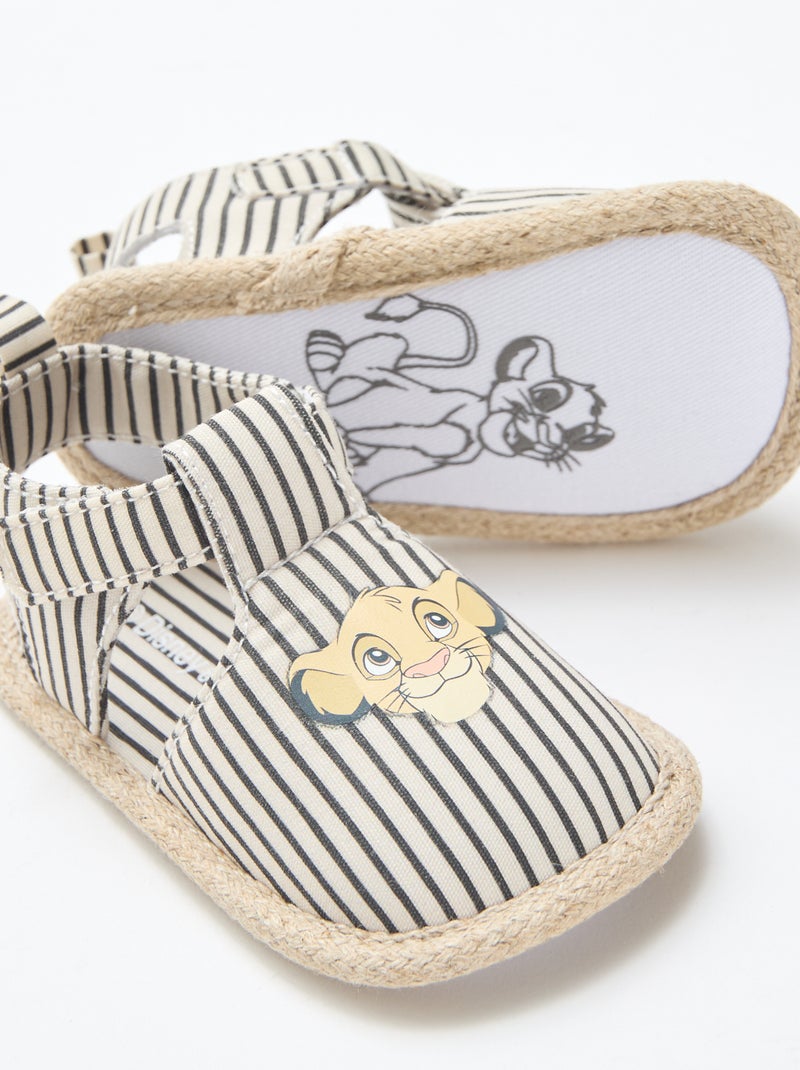 Sandalias 'Disney' de lona Beige - Kiabi
