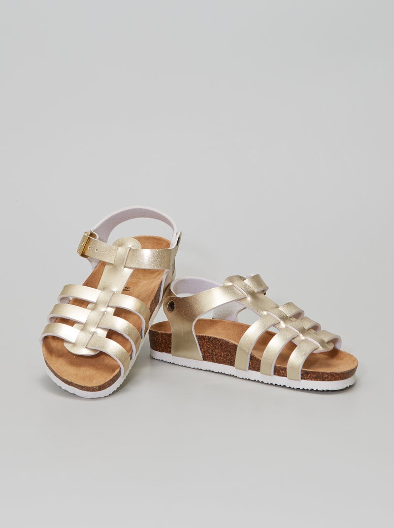 Sandalias doradas BEIGE - Kiabi