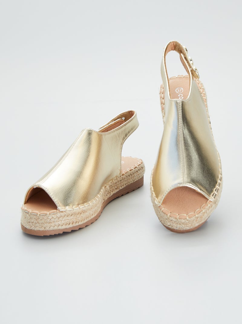 Sandalias doradas BEIGE - Kiabi