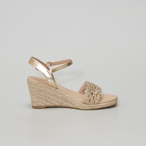 Sandalias doradas con cuña null - oro - Kiabi - 20,00€