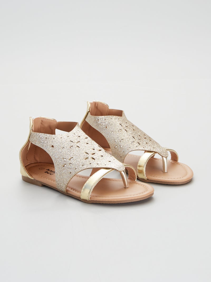 Sandalias doradas oro - Kiabi