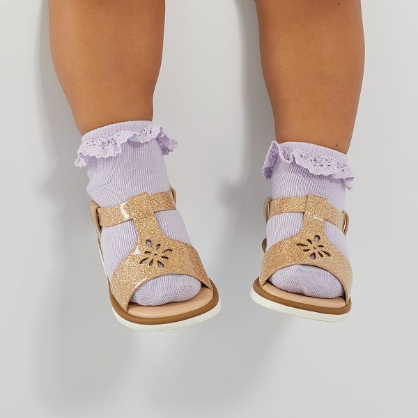 Sandalias doradas sintéticas Niña 3-12 años - oro - Kiabi - 10,00€