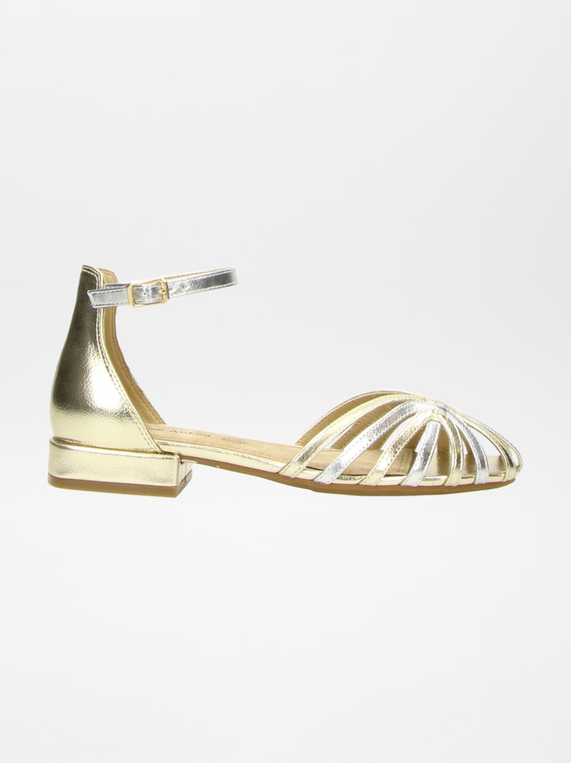 Sandalias doradas y plateadas BEIGE - Kiabi