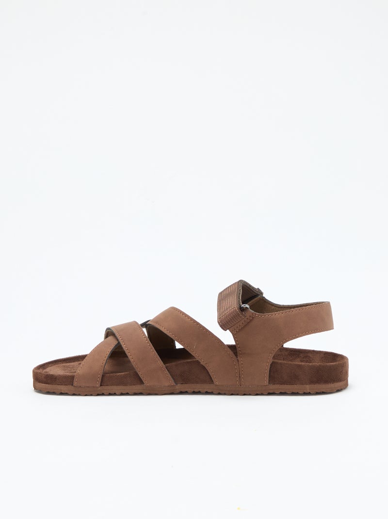 Sandalias estilo trekking Beige - Kiabi