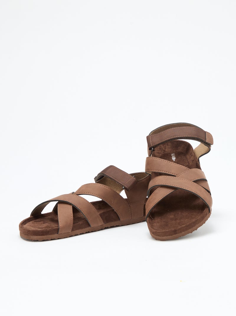 Sandalias estilo trekking Beige - Kiabi