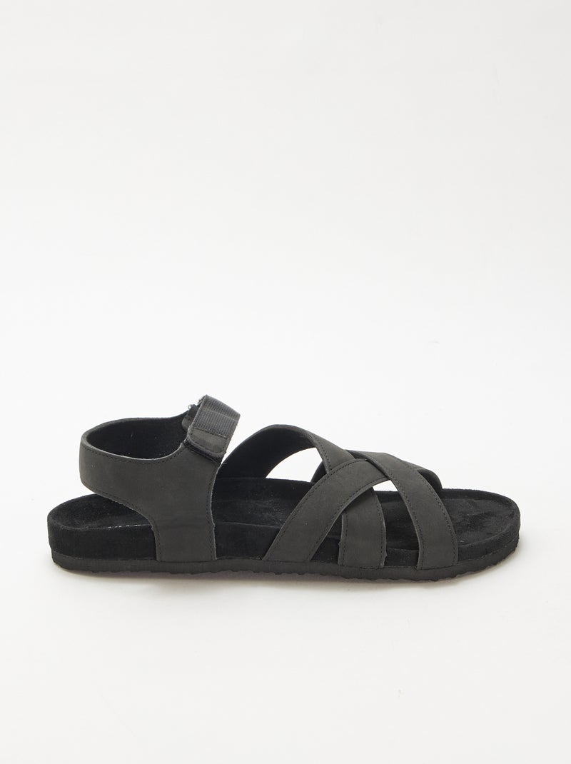 Sandalias estilo trekking Negro - Kiabi