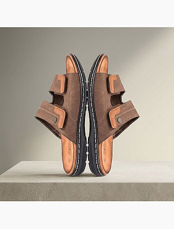 Sandalias hombre confort doble velcro suela memoria de forma OZABI