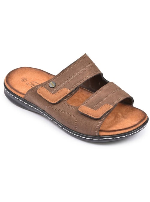 Sandalias hombre confort doble velcro suela memoria de forma OZABI - Kiabi
