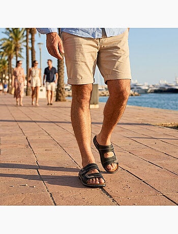 Sandalias hombre confort doble velcro suela memoria de forma OZABI