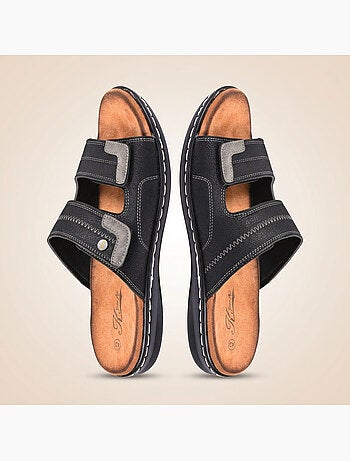 Sandalias hombre confort doble velcro suela memoria de forma OZABI