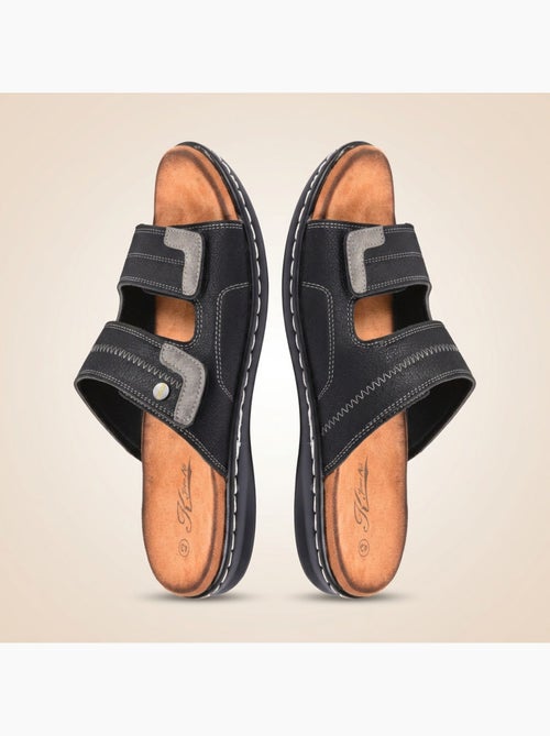 Sandalias hombre confort doble velcro suela memoria de forma OZABI - Kiabi