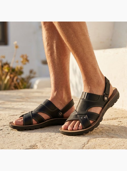 Sandalias Hombre Confort Suela Suave Antideslizantes Velcro OZABI - Kiabi Sandalias Hombre Confort Suela Suave Antideslizantes Velcro OZABI - Kiabi