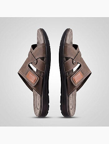 Sandalias hombre cruzadas confort velcro verano OZABI(Caracteres: 57)