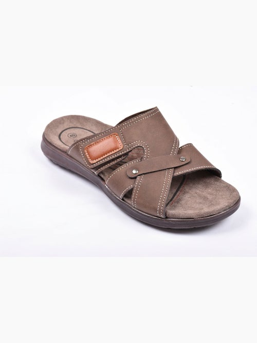 Sandalias hombre cruzadas confort velcro verano OZABI(Caracteres: 57) - Kiabi