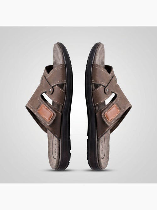 Sandalias hombre cruzadas confort velcro verano OZABI(Caracteres: 57) - Kiabi