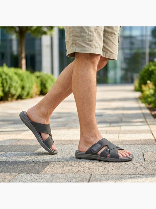 Sandalias hombre cruzadas confort velcro verano OZABI(Caracteres: 57) - Kiabi