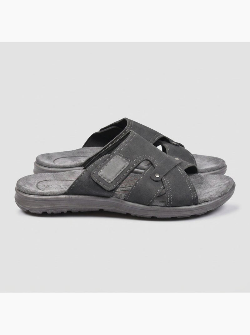 Sandalias hombre cruzadas confort velcro verano OZABI(Caracteres: 57) Negro - Kiabi