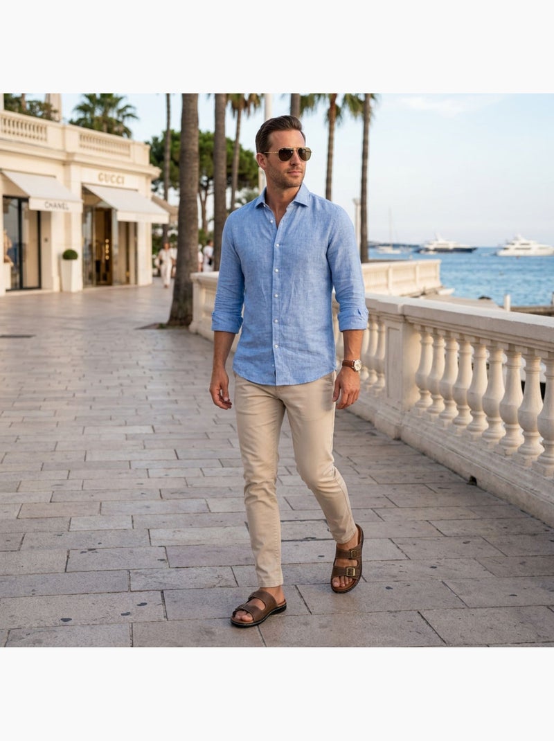 Sandalias hombre OZABI hebillas regulables confort verano(63 caracteres) Marrón - Kiabi