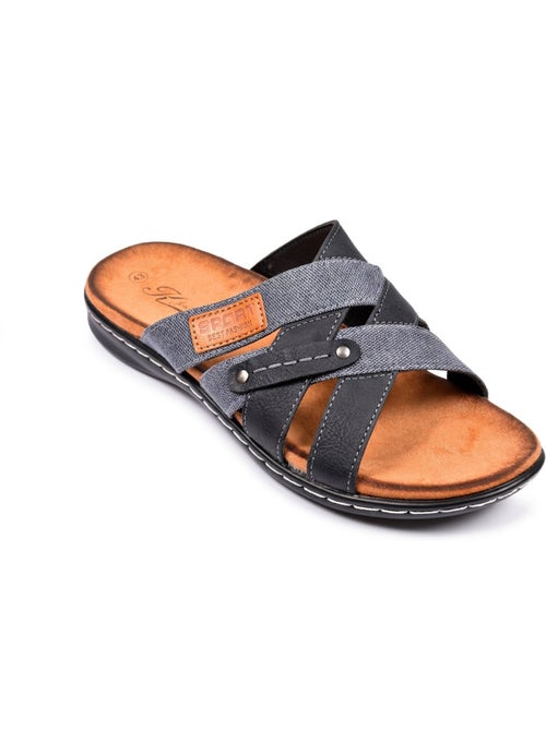 Sandalias hombre tiras cruzadas comfort memoria de forma OZABI - Kiabi Sandalias hombre tiras cruzadas comfort memoria de forma OZABI - Kiabi