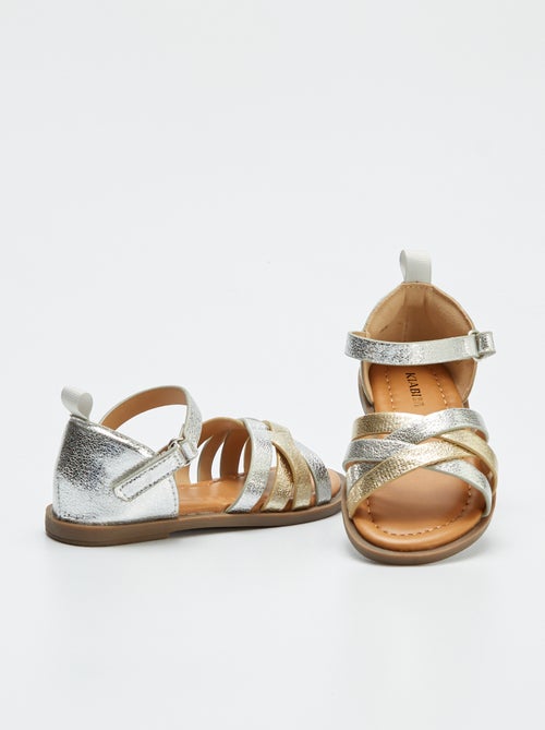 Sandalias irisadas multitiras - Kiabi