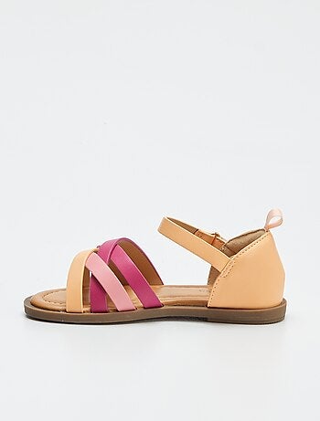 Sandalias irisadas multitiras