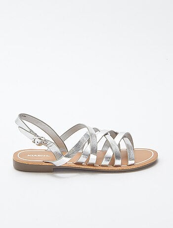 Sandalias lisas multitiras